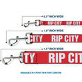 Load image into Gallery viewer, Dog Leash - RIP CITY Red/White

