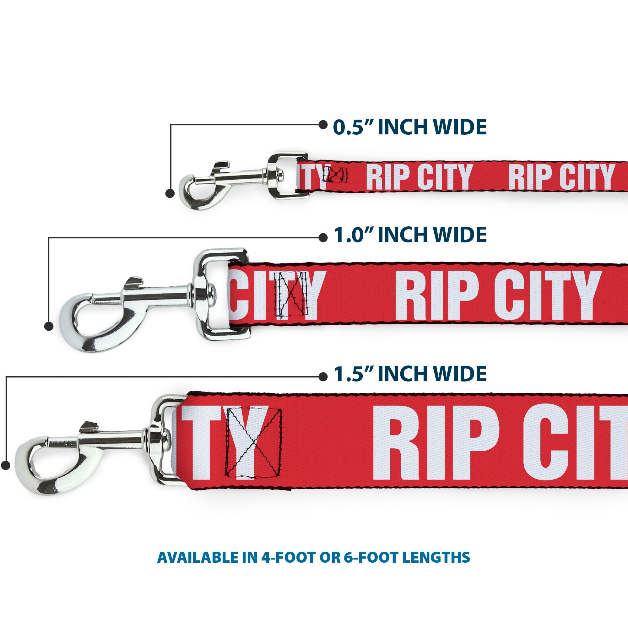 Dog Leash - RIP CITY Red/White