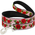 Load image into Gallery viewer, Dog Leash - Rose Trio/Leaves Pink
