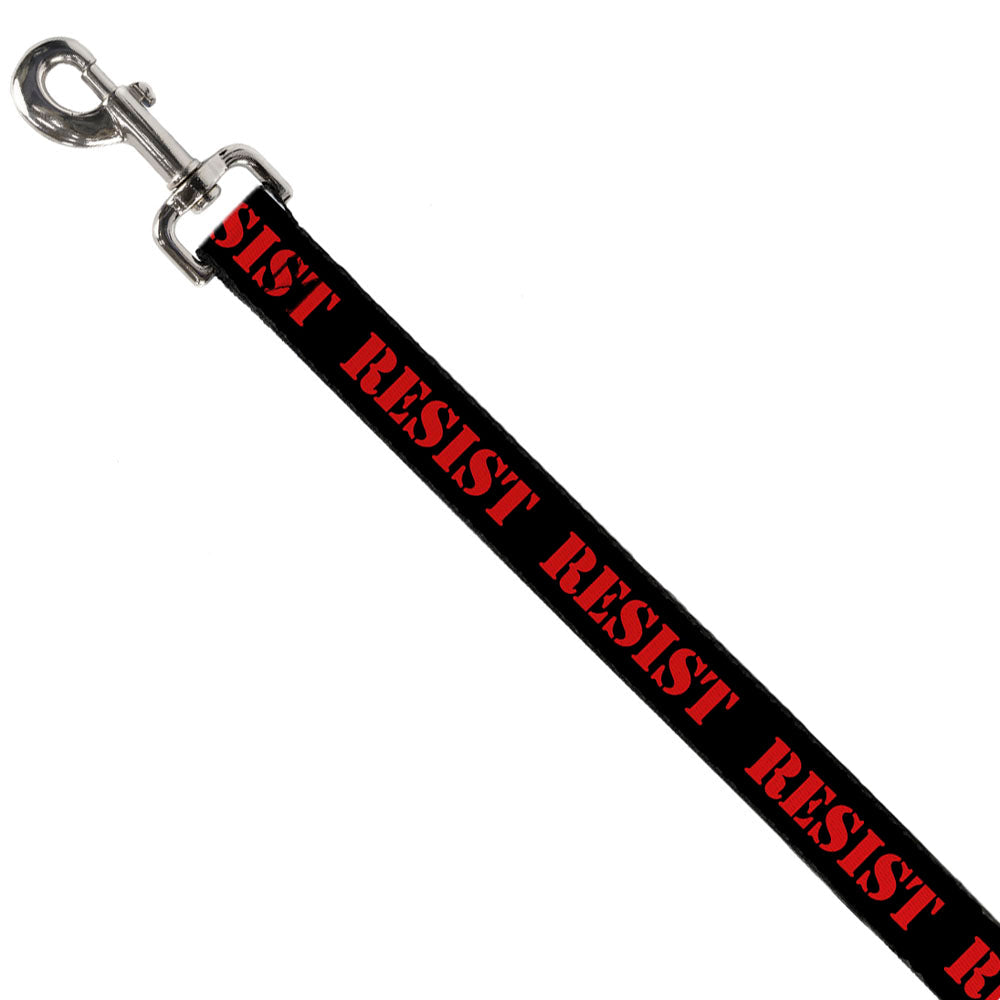 Dog Leash - RESIST Stencil Black/Red