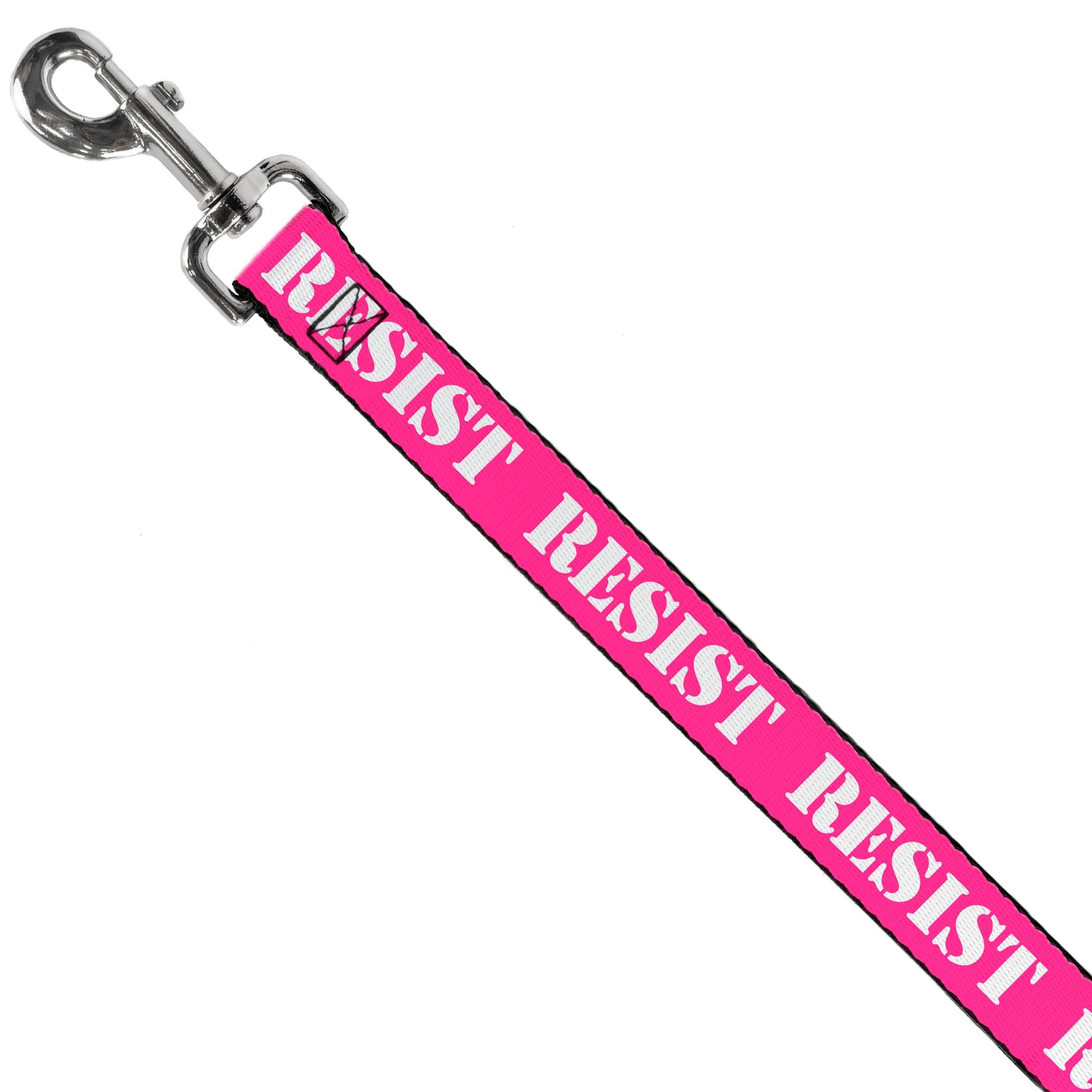 Dog Leash - RESIST Stencil Pink/White