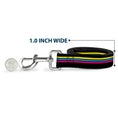 Load image into Gallery viewer, Dog Leash - Racing Stripes Black Yellow Blue Pink

