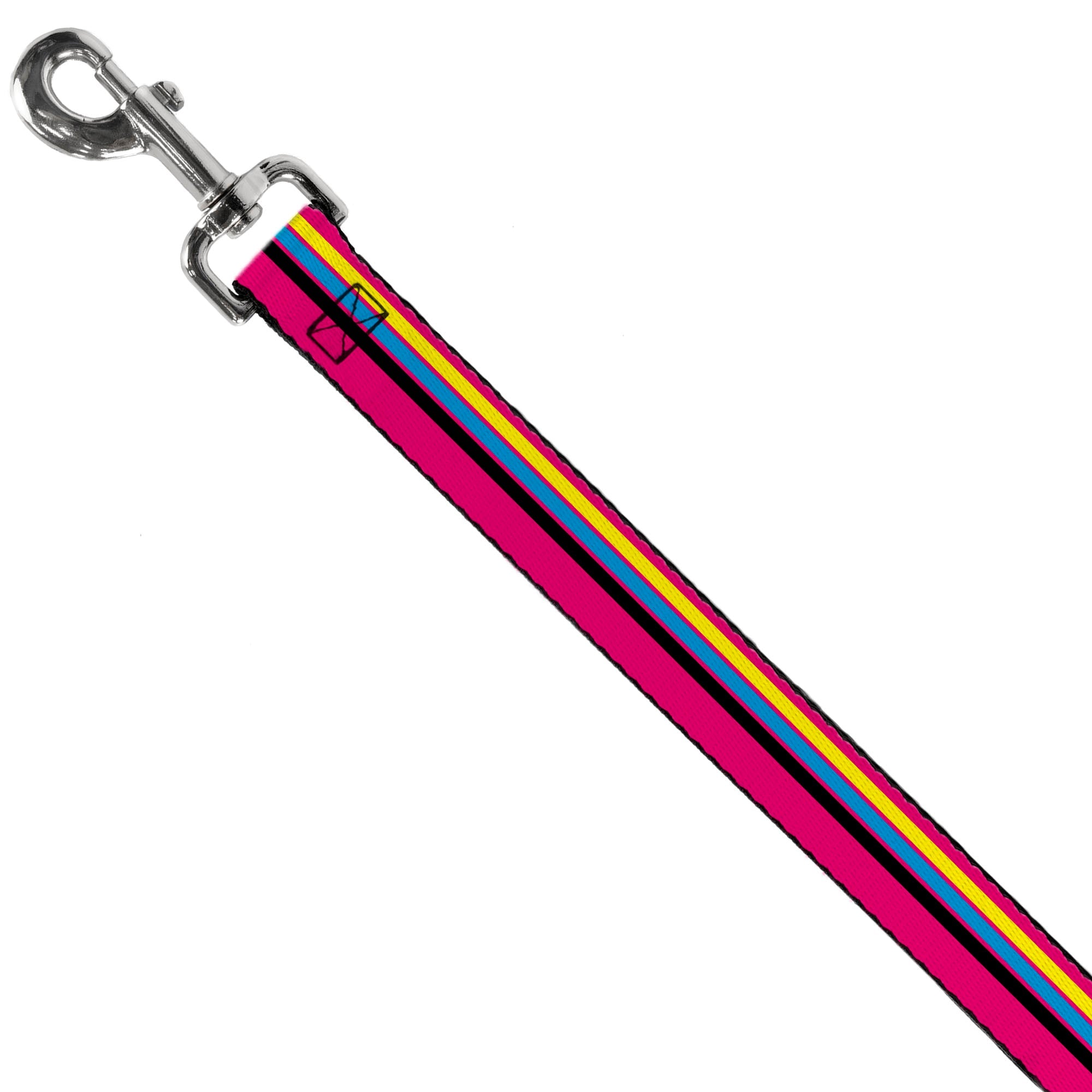 Dog Leash - Racing Stripes Pink/Yellow/Blue/Black