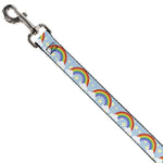Dog Leash - Rainbows & Stars Light Blue/Yellow/Rainbow