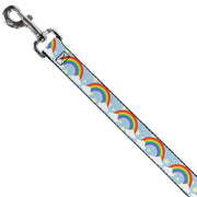 Dog Leash - Rainbows & Stars Light Blue/Yellow/Rainbow