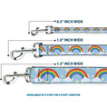 Load image into Gallery viewer, Dog Leash - Rainbows & Stars Light Blue/Yellow/Rainbow
