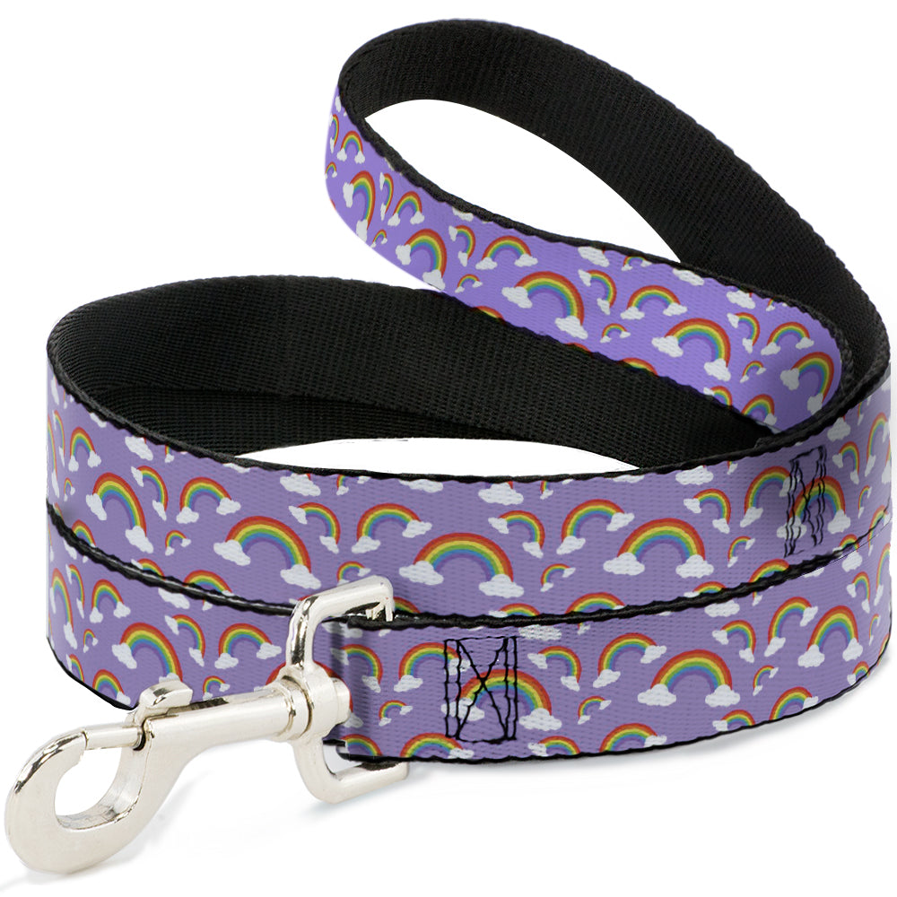 Dog Leash - Rainbows Scattered Lavender