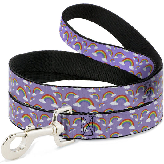 Dog Leash - Rainbows Scattered Lavender