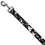 Dog Leash - Splatter Black/White