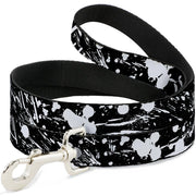 Dog Leash - Splatter Black/White