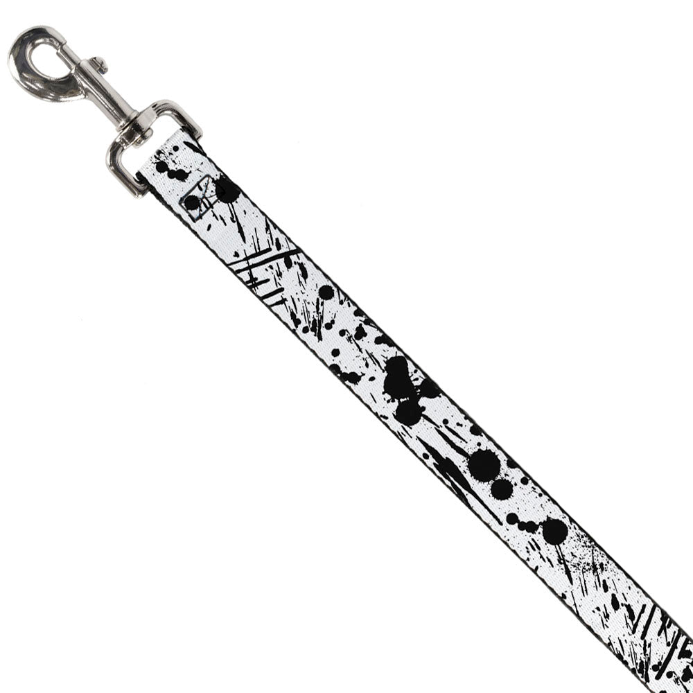 Dog Leash - Splatter White/Black