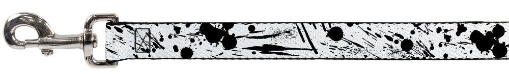 Dog Leash - Splatter White/Black