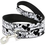 Dog Leash - Splatter White/Black
