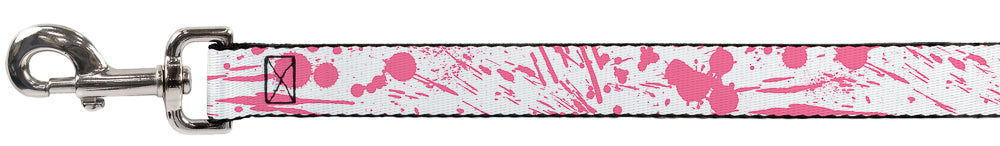 Dog Leash - Splatter White/Pink