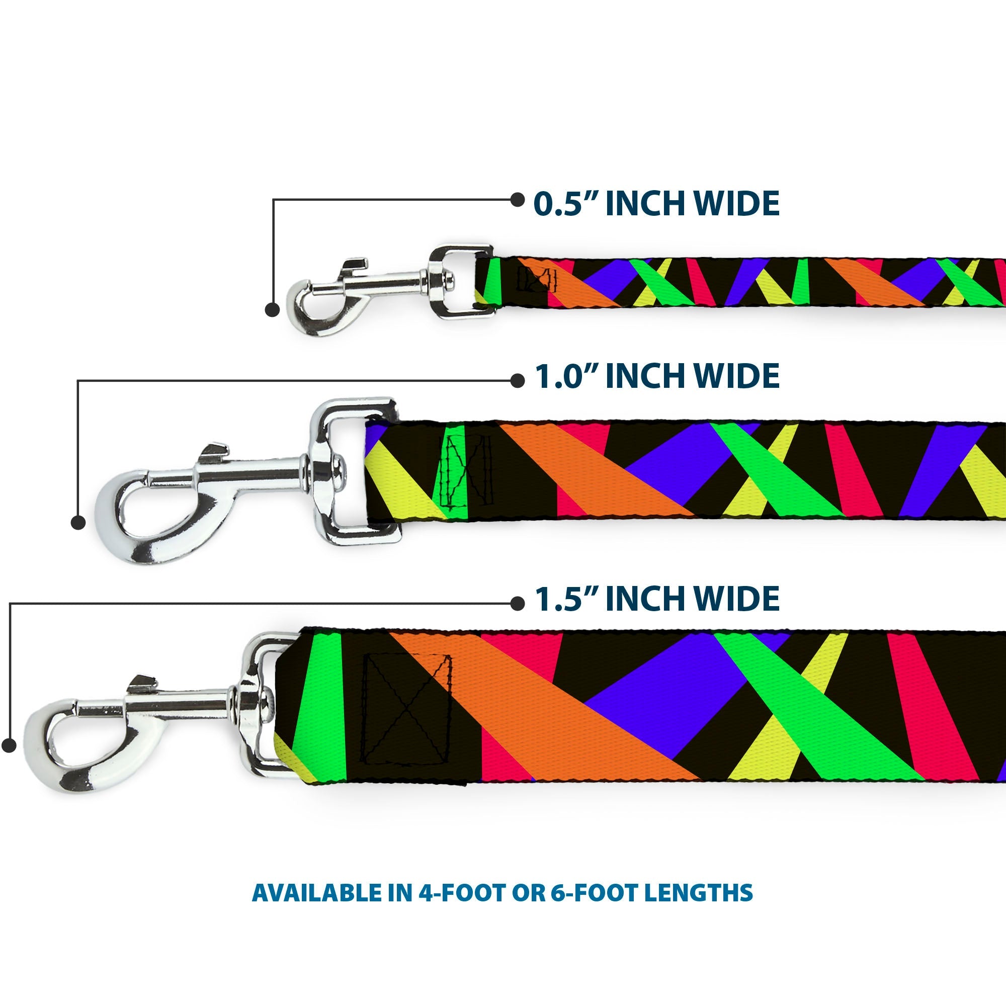 Dog Leash - Spotlight Black/Multi Neon
