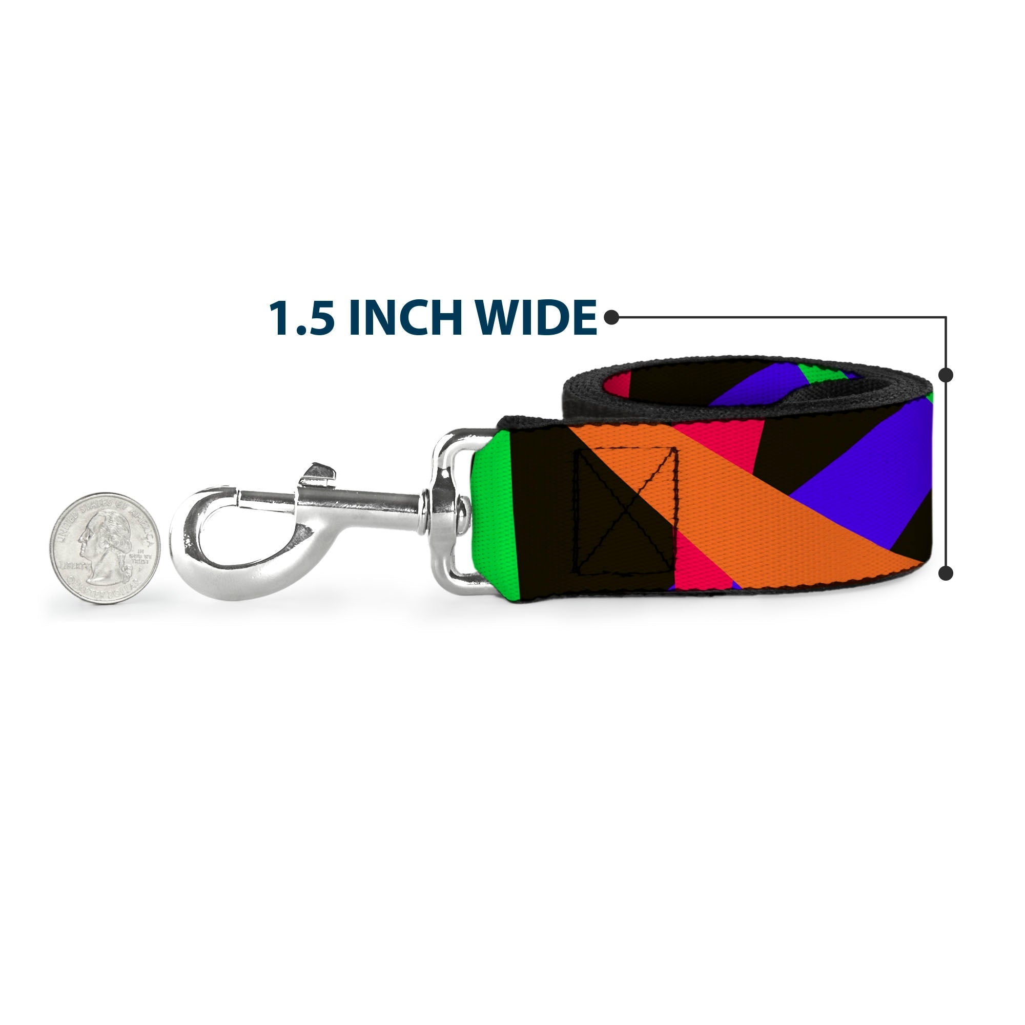 Dog Leash - Spotlight Black/Multi Neon