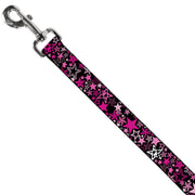 Dog Leash - Stargazer Black/Pink