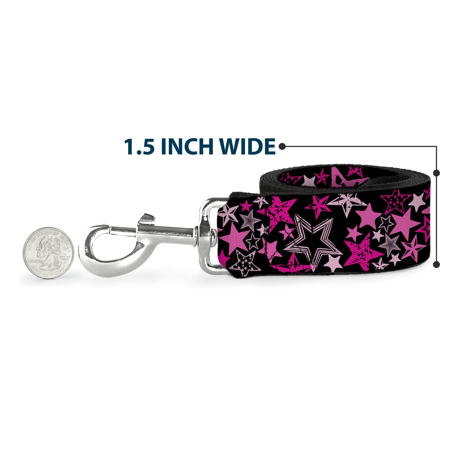 Dog Leash - Stargazer Black/Pink