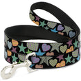 Load image into Gallery viewer, Dog Leash - Stars-In Hearts-In Stars Black/Multi
