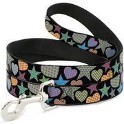 Dog Leash - Stars-In Hearts-In Stars Black/Multi