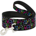 Load image into Gallery viewer, Dog Leash - Sketch Skull/Star/Heart/Checker Black/Multi
