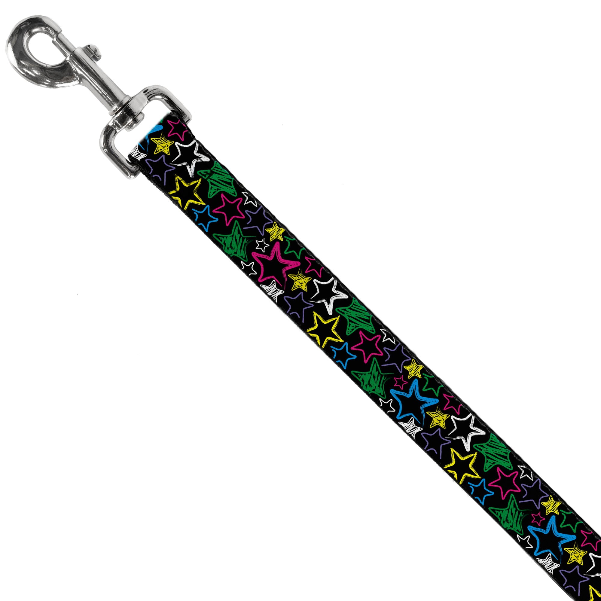 Dog Leash - Sketch Stars Black/Multi Color