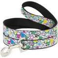 Load image into Gallery viewer, Dog Leash - Sketch Skull/Star/Heart White/Multi Color
