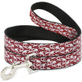 Load image into Gallery viewer, Dog Leash - Skull Yard Red/White

