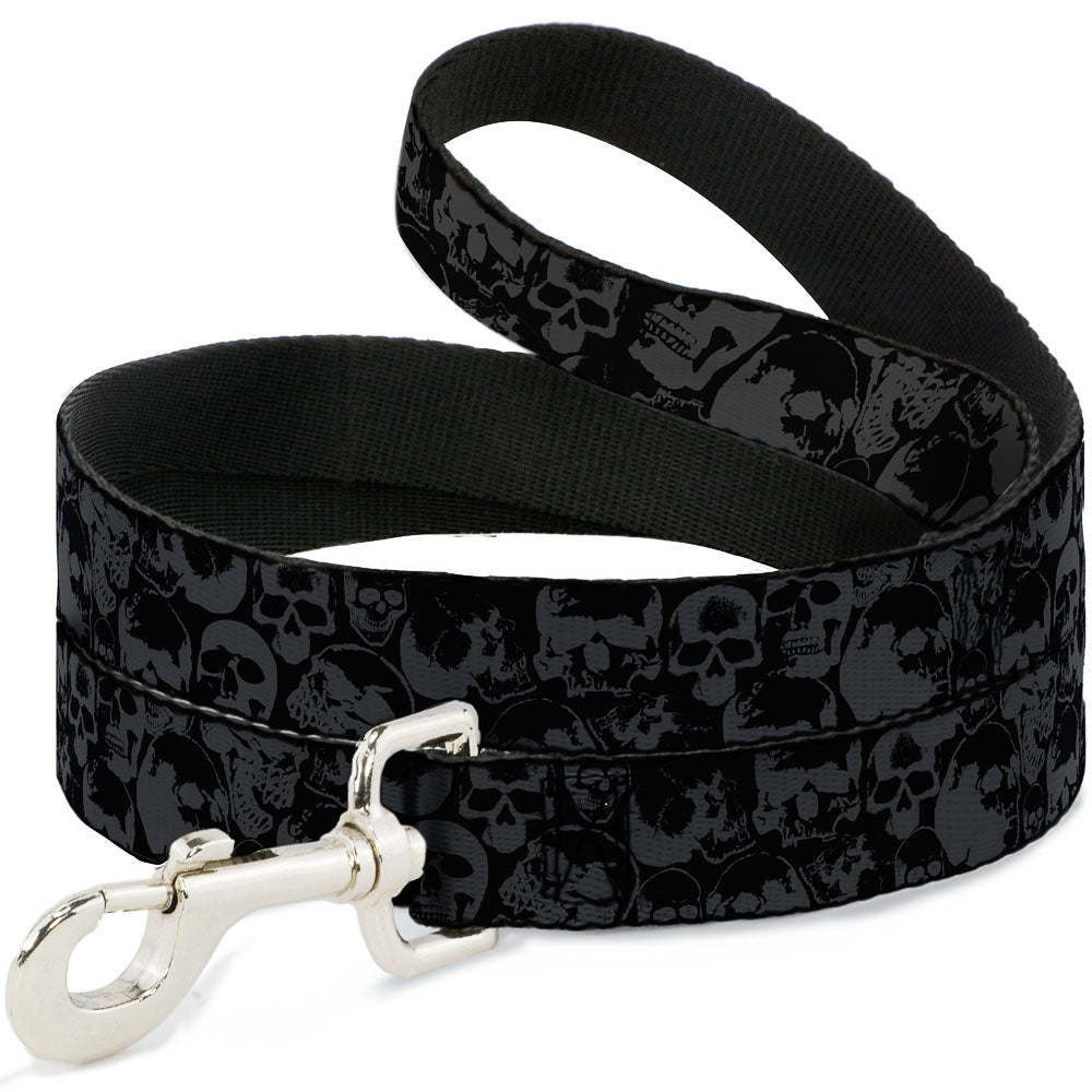 Dog Leash - Skull Pile Black/Gray