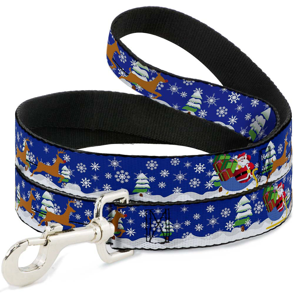 Dog Leash - Santa & Reindeers