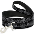 Load image into Gallery viewer, Dog Leash - Skull & Dagger w/Filigree Black/Gray
