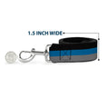 Load image into Gallery viewer, Dog Leash - Stripes Black/Turquoise/Gray
