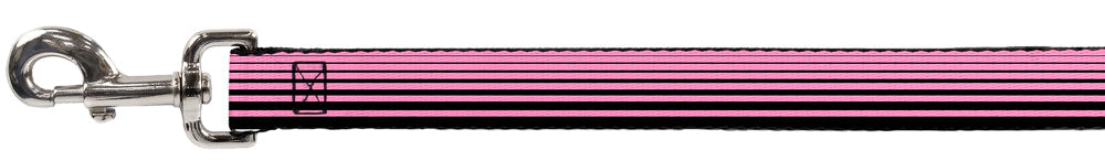 Dog Leash - Stripe Transition Black/Pink