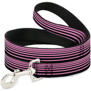 Dog Leash - Stripe Transition Black/Pink