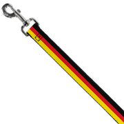 Dog Leash - Stripes Black/Red/Yellow