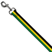 Dog Leash - Stripes Black/Yellow/Green