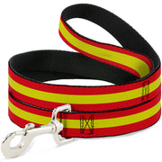 Dog Leash - Stripes Red/Yellow/Red