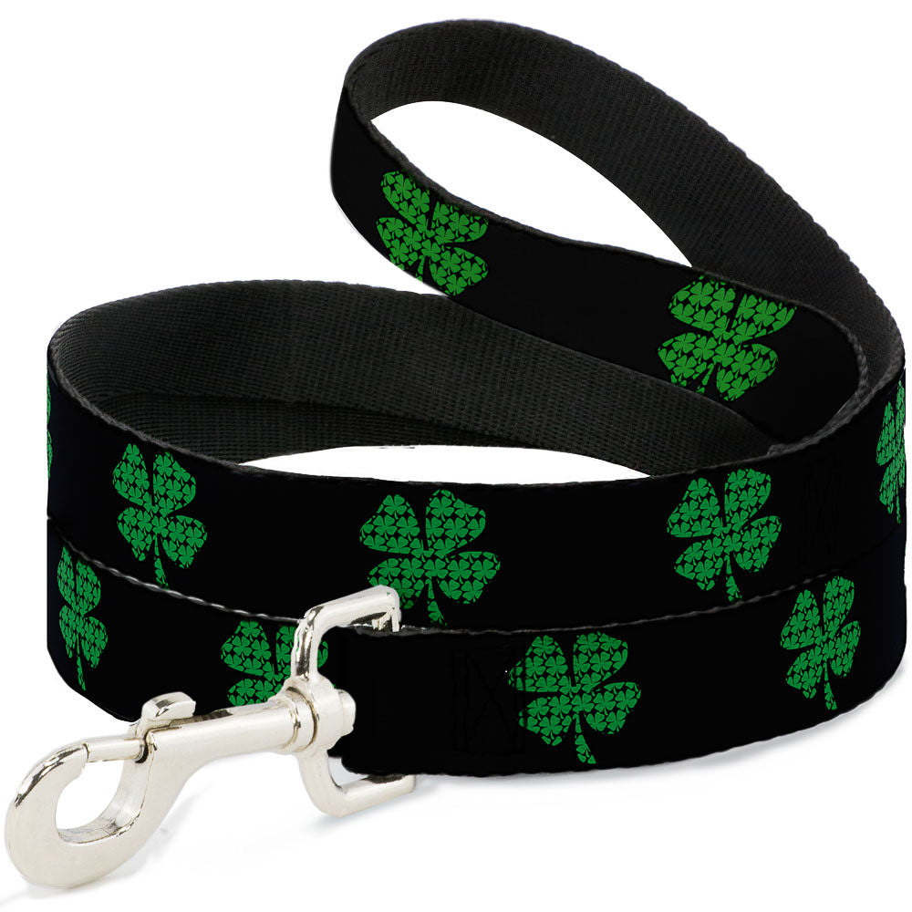 Dog Leash - St. Pat's Black/Clovers
