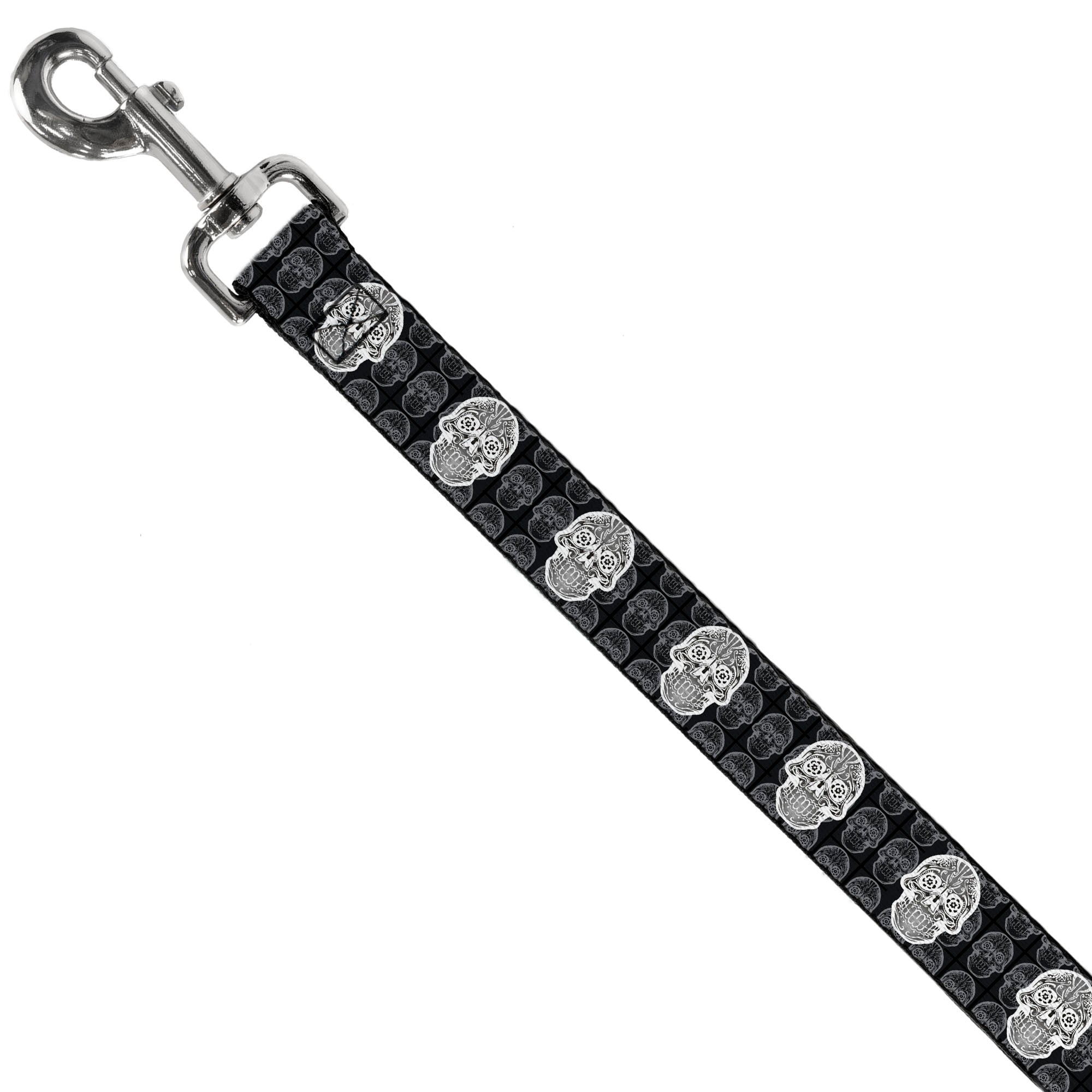 Dog Leash - Skull Candy Black/Gray/White
