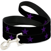 Dog Leash - Star Black/Purple