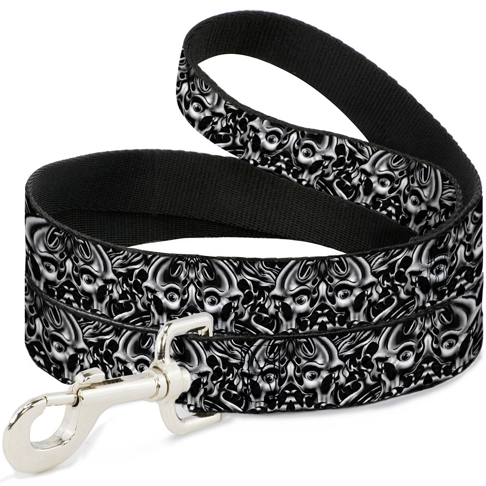 Dog Leash - Sleeve Skulls Black/Gray