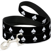 Dog Leash - Spade Black/White