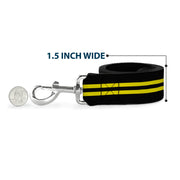 Dog Leash - Stripe Black/Yellow