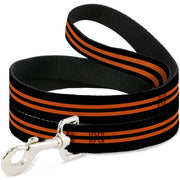 Dog Leash - Stripe Black/Orange