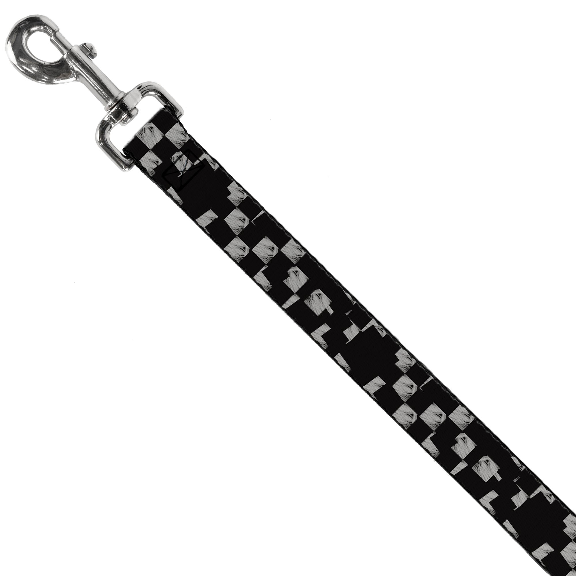 Dog Leash - Scribble Checker Black/White