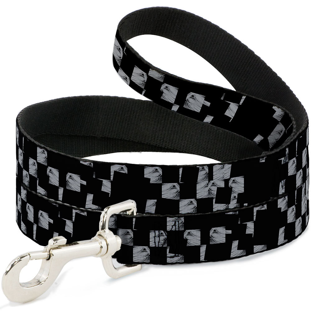 Dog Leash - Scribble Checker Black/White