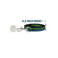 Load image into Gallery viewer, Dog Leash - Scribble Stripes Blue/Green/White
