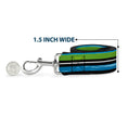 Load image into Gallery viewer, Dog Leash - Scribble Stripes Blue/Green/White
