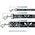 Load image into Gallery viewer, Dog Leash - Sugar Skulls Black/White
