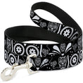 Load image into Gallery viewer, Dog Leash - Sugar Skulls Black/White
